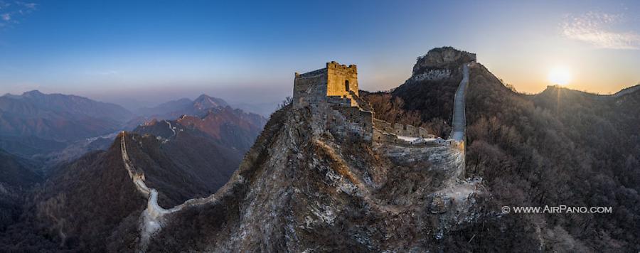 Great Wall of China. Tower at the top of the Sky Stair, © AirPano 