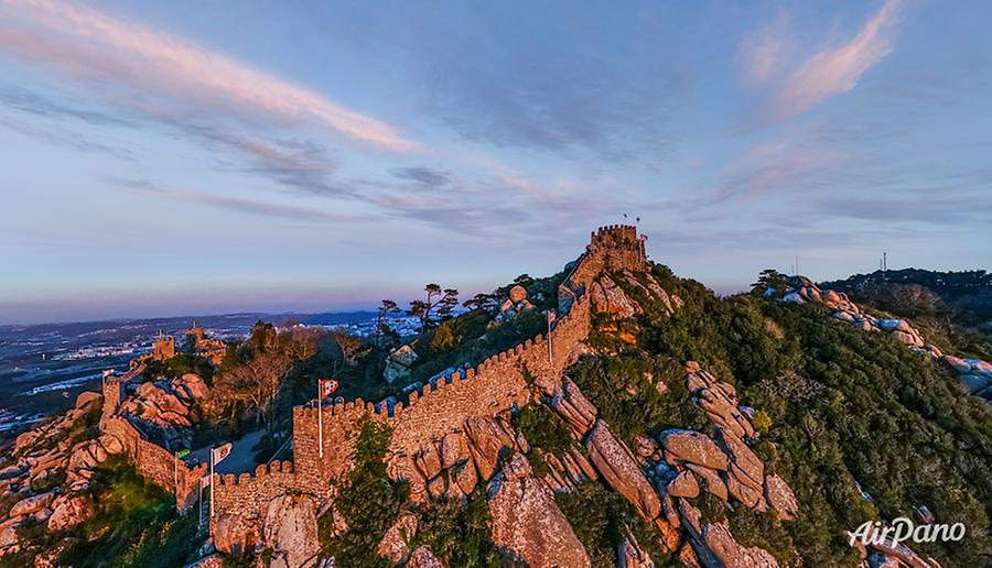 Castle of the Moors (Castelo dos Mouros). Sintra, Portugal, © AirPano 