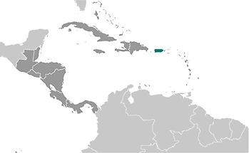 Puerto Rico in Central America and Caribbean