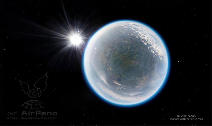 View of the Earth from 30 km, © AirPano 