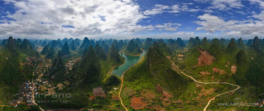 Karst mountains of Guilin, © AirPano 