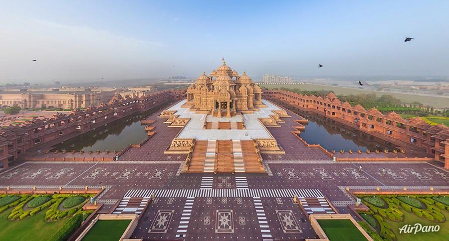 Akshardham. Delhi, India. Hinduism, © AirPano 