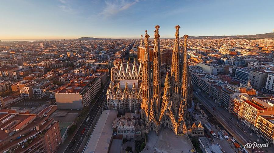 Sagrada Familia. Barcelona, Spain. Catholicism, © AirPano 