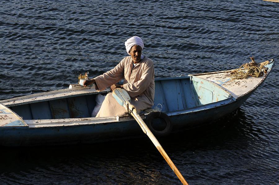 Nile Cataract near Aswan - Small Boat