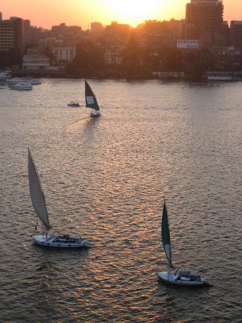 Sailboats on the Nile