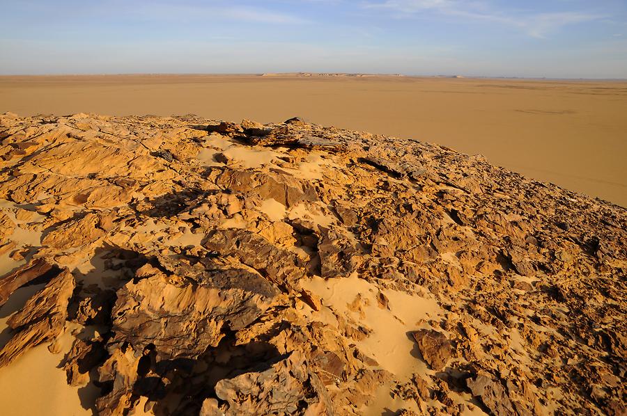 Desert near Bir Kiseiba - Lava Rocks