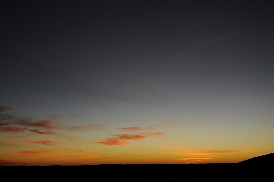 Desert near Bir Kiseiba at Sunset