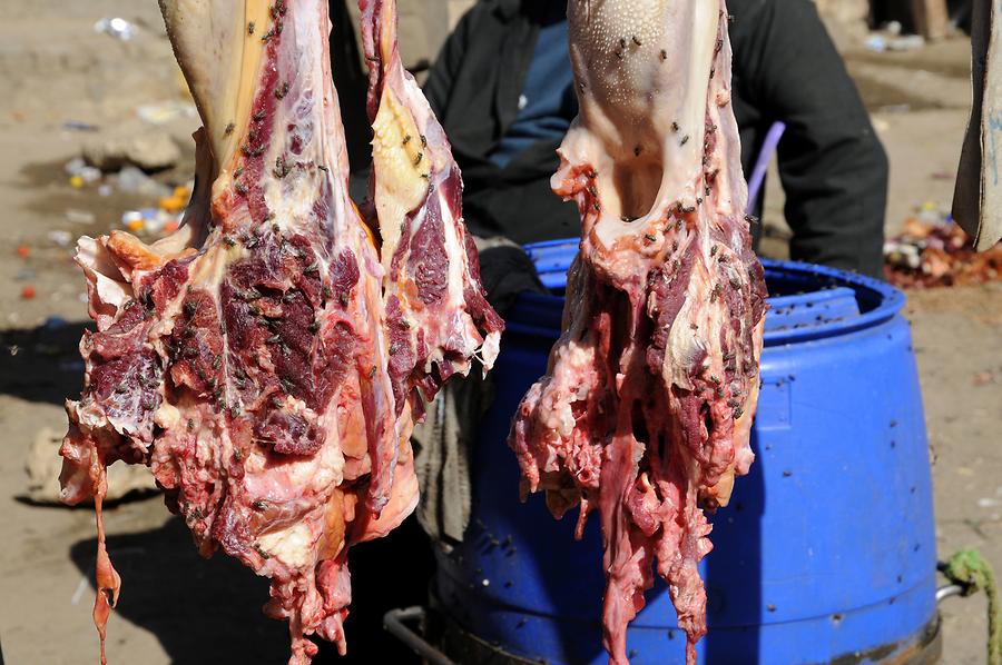 Kharga - Meat Market; Detail