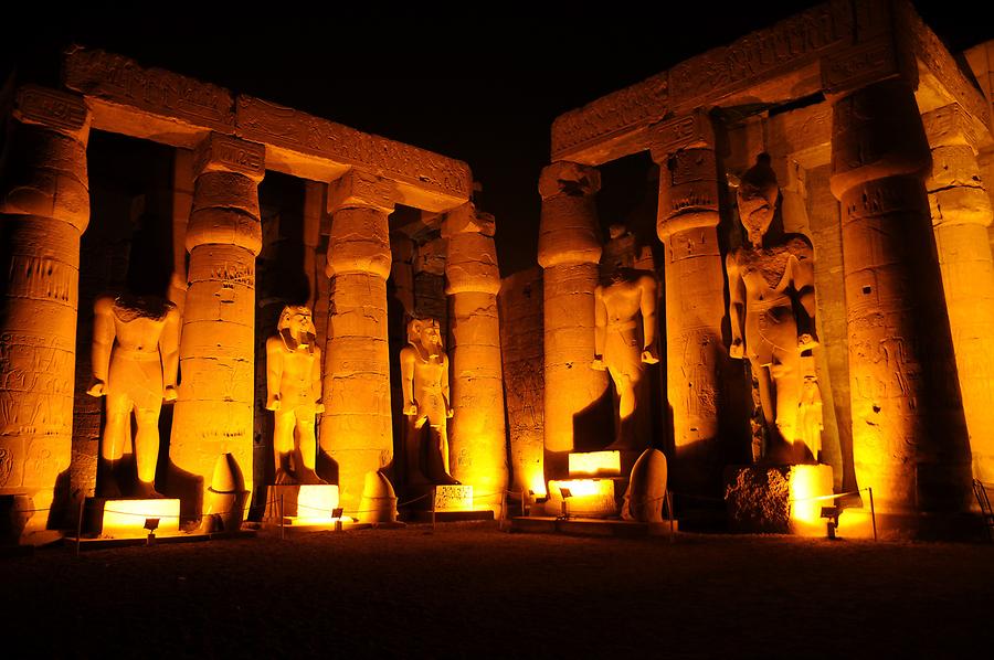 Luxor Temple Complex at Night