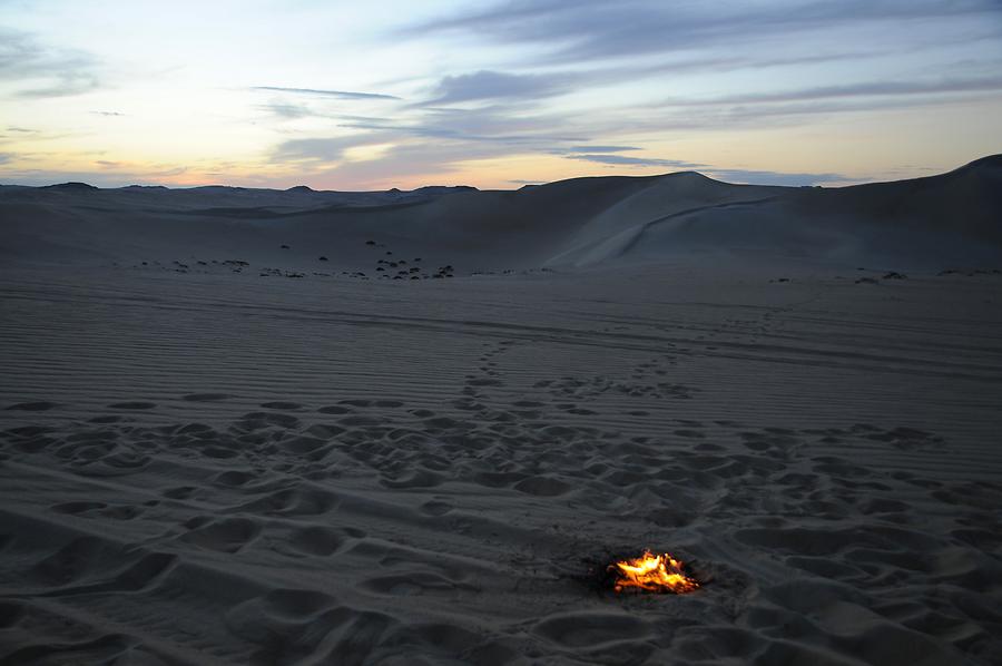 Libyan Desert at Sunset - Campfire