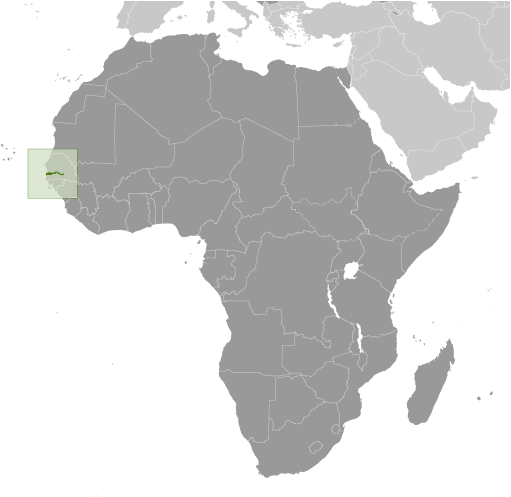 The Gambia in Africa