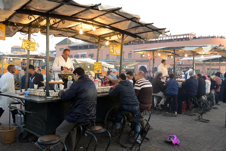 Marrakech - Djemaa el-Fnaa; Food Stall