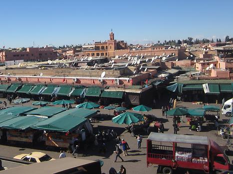 Djemaa El Fna from above, Photo: © K. Wasmeyer 2016