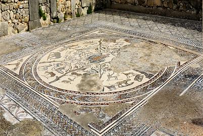 Mosaik, im 'Haus des Orpheus'