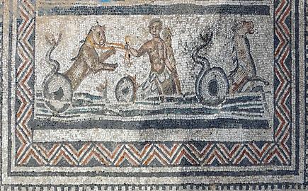 Mosaik, im 'Haus des Orpheus'