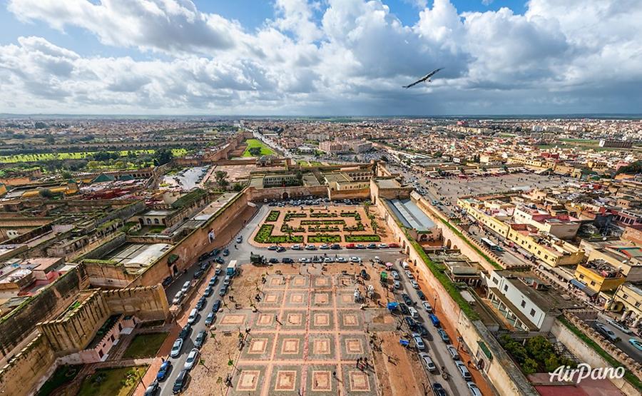 Lalla Aouda Square. Meknes, Morocco, © AirPano 