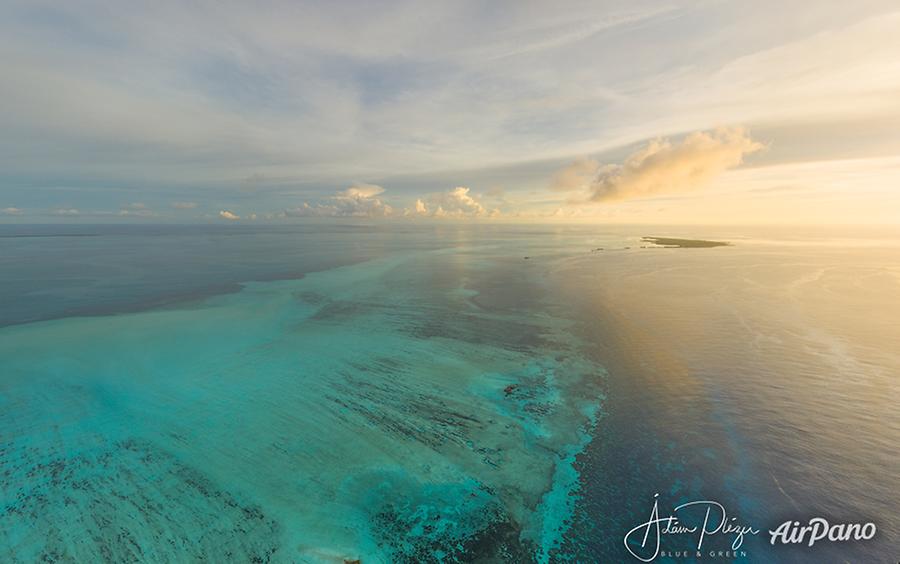 Cosmoledo Atoll at sunset, © AirPano 