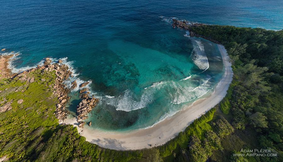 Anse Coco, La Digue. Seychelles, © AirPano 
