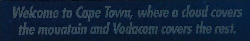 Advertisement in Cape Town