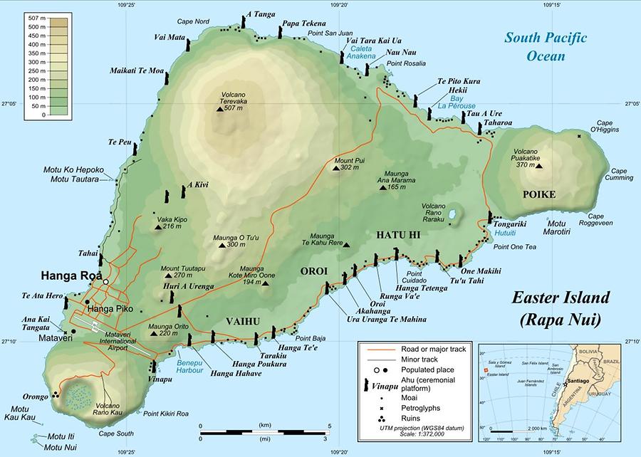 Map of Easter Island