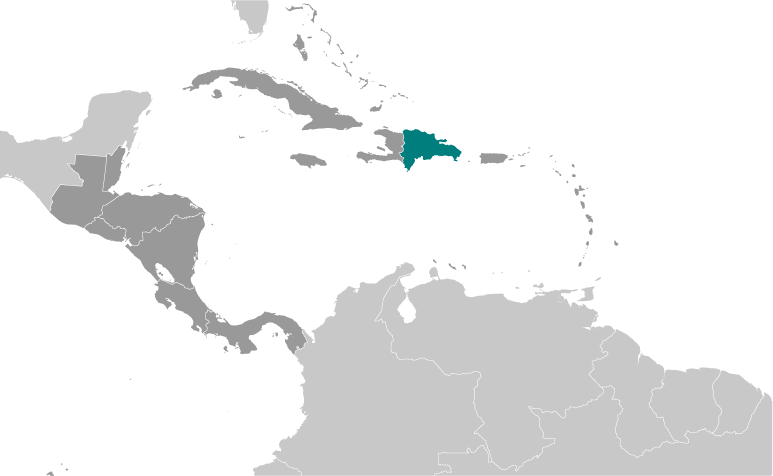 Dominican Republic in Central America and Caribbean