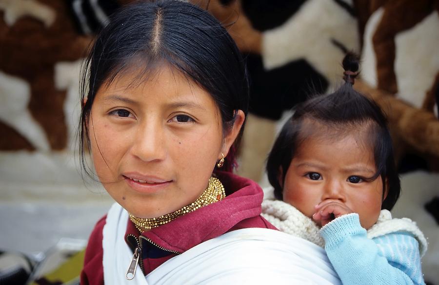 Native Woman with Child