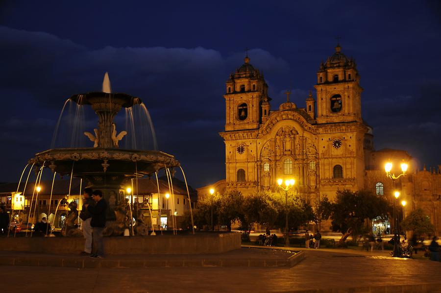 Church of La Compañía at Night