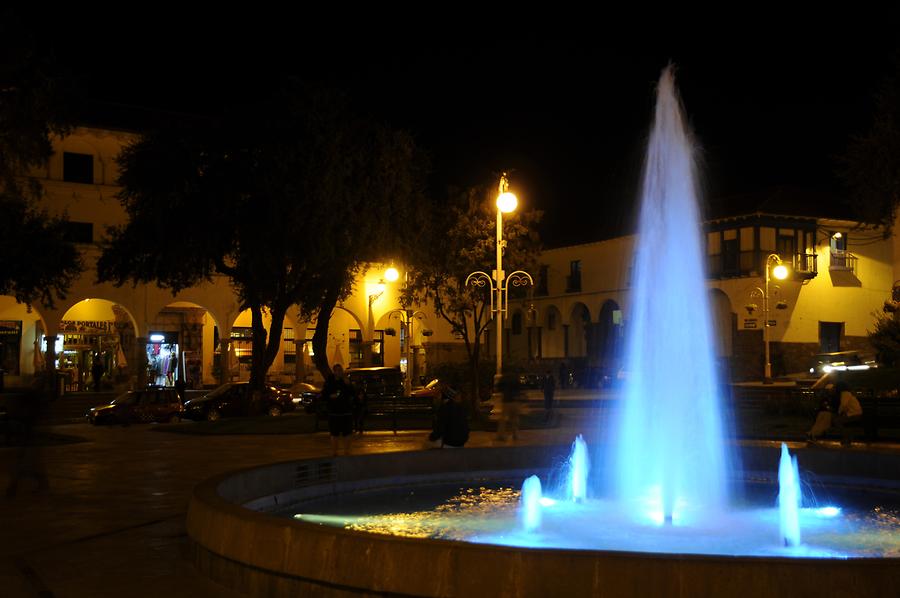 Plaza Regocijo at Night