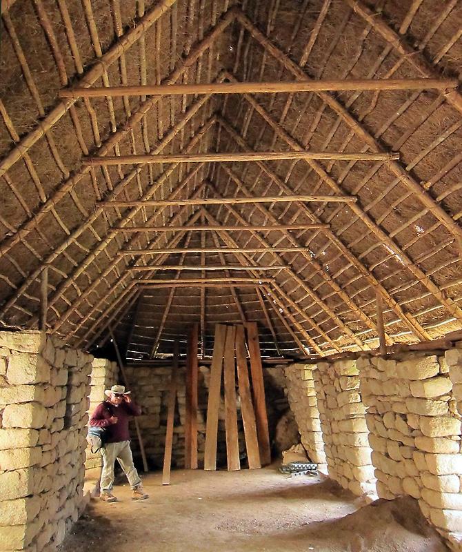 Thatched roof from the inside