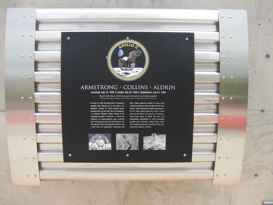 board in remembrance of Apollo 11
