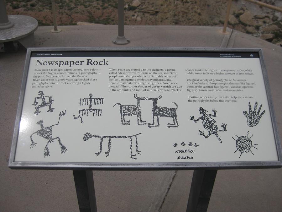 Petrified Forest Painted Desert National Park Newspaper Rock