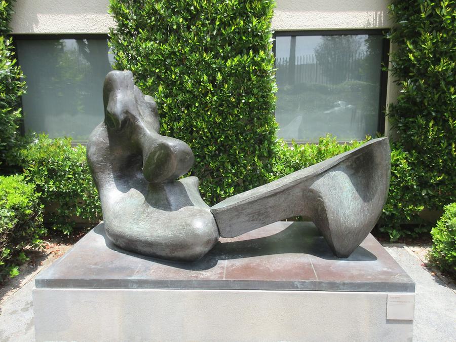LACMA - Sculpture Garden - 'Two Piece Reclining Figure' by Henry Moore 1967