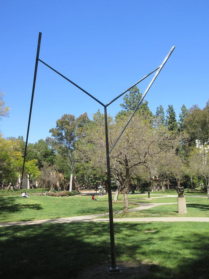 UCLA Franklin D. Murphy Sculpture Garden - 'Two Lines Oblique Down' by George Rickey 1970