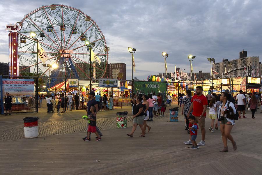 Coney Island - Theme Park at Sunset