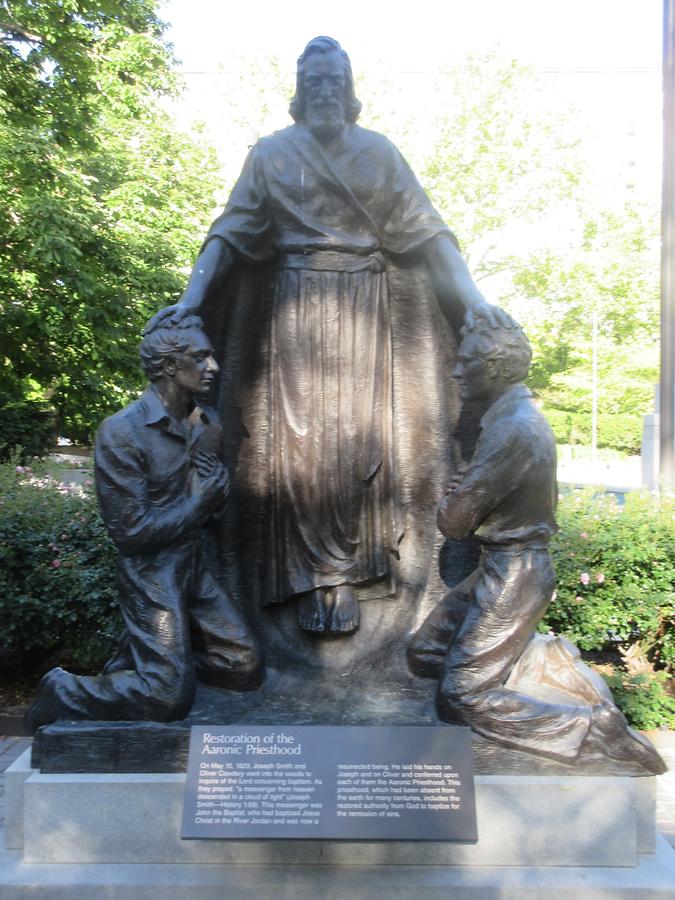 Salt Lake City - Temple Square - Sculpture 'Restoration of theAaronic Priesthood'