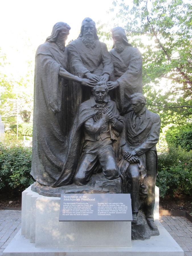 Salt Lake City - Temple Square - Sculpture 'Restoration of the Melchizedek Priesthood'