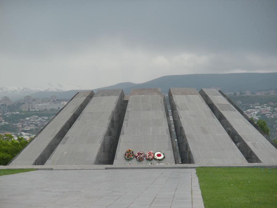 Genocide Memorial with Ararat in the background