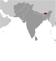 Bhutan in South Asia