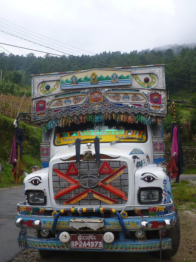 Decorated van