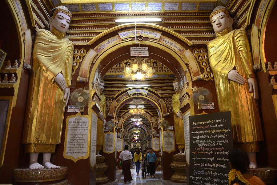 Thanboddhay pagoda interior