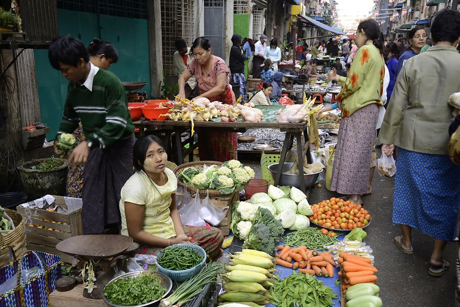 Indian market Yangon