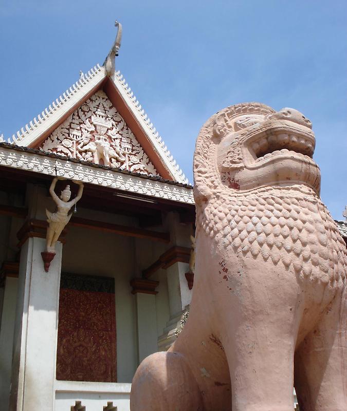 A lion-fronted temple