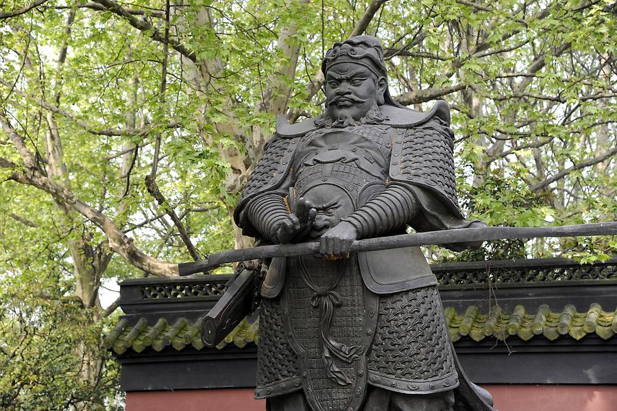 Hangzhou - West Lake; King Qian Memorial Temple; Statue of Qian Liu