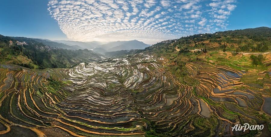 Rice Terraces, Yunnan province, China, © AirPano 