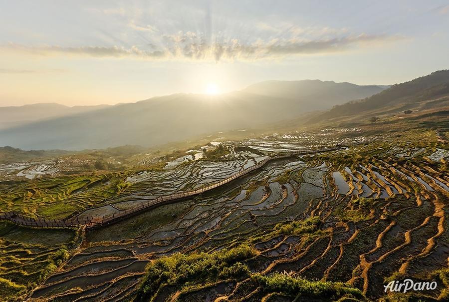 Rice Terraces, Yunnan province, China, © AirPano 