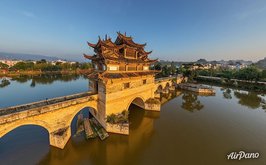 Seventeen-arch (Shuanglong) Bridge, Jianshui County, © AirPano 