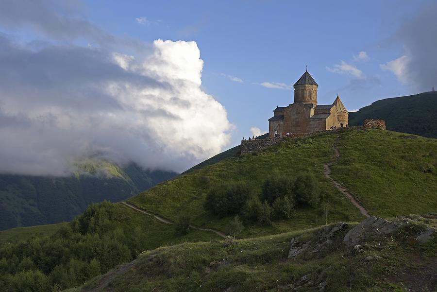 Gergeti Trinity Church and Mount Kazbek