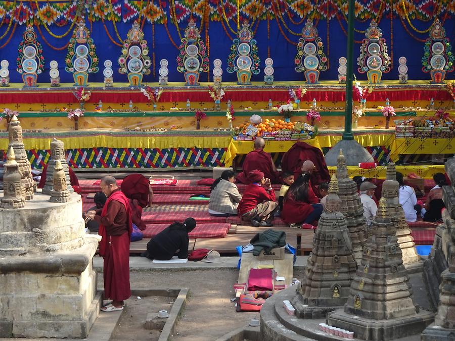 Bodh Gaya - Mahabodhi Temple; Pilgrims