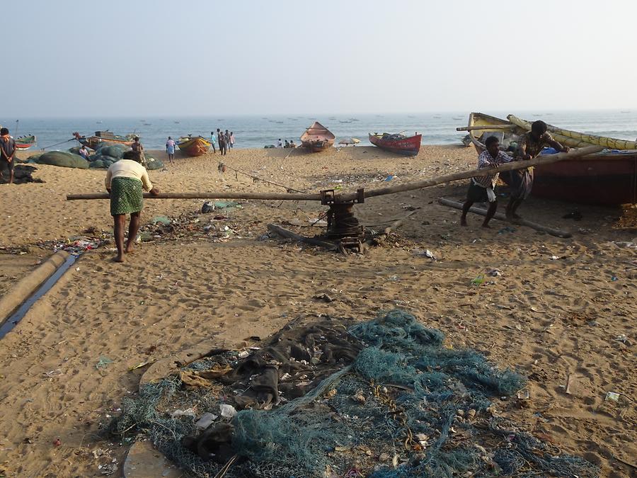 Puri - Fishing Village; Beach