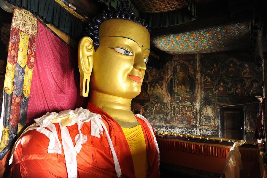 Shey - Shakya Temple; Buddha Statue